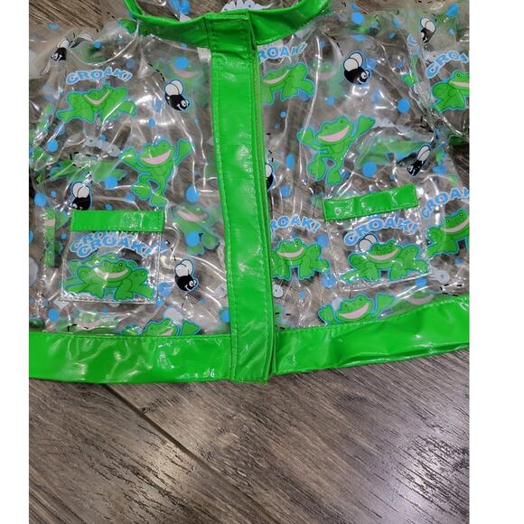 Build A Bear Froggy Frog Plush with RARE Rain Coat Plush Outfit Clothes - Picture 8 of 12